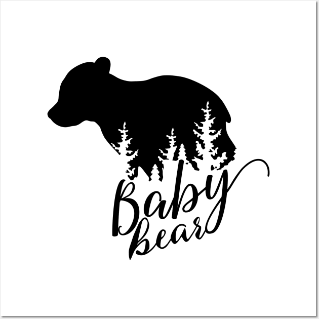 Baby Bear Winter Typography Wall Art by MysticMagpie